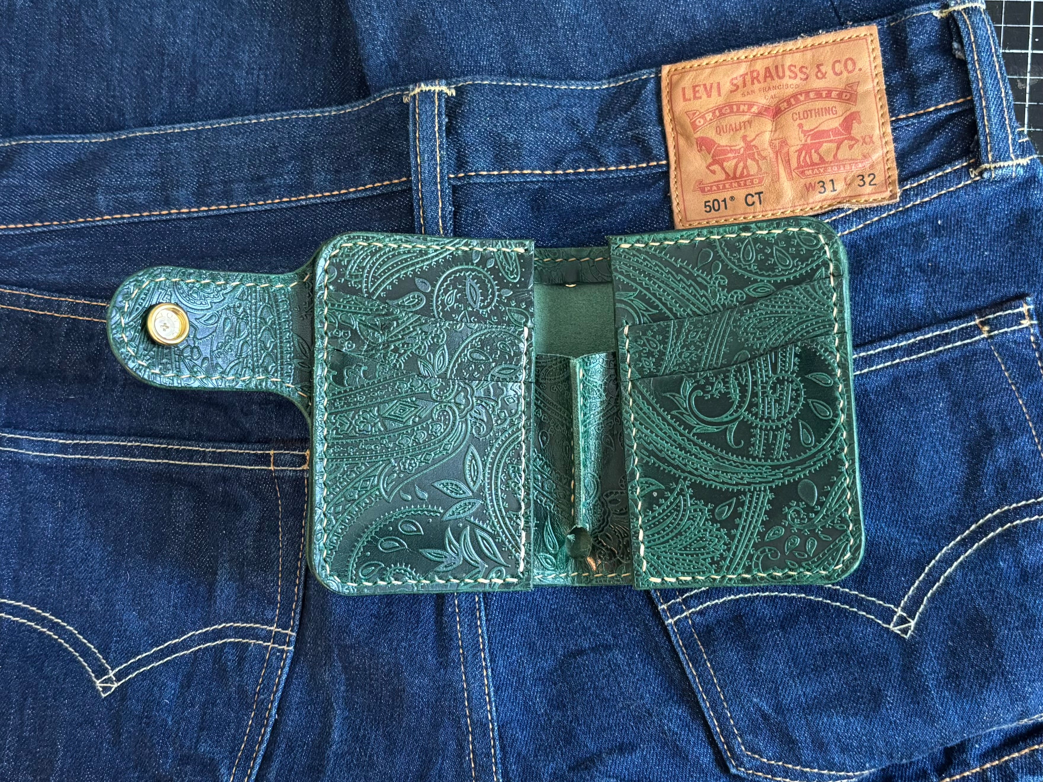 Handmade Biker Wallet, handcrafted Leather Wallet made using Italian quality leather