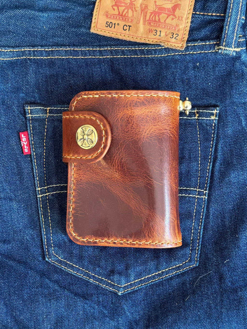 Handcrafted Biker Wallet with Lanyard
