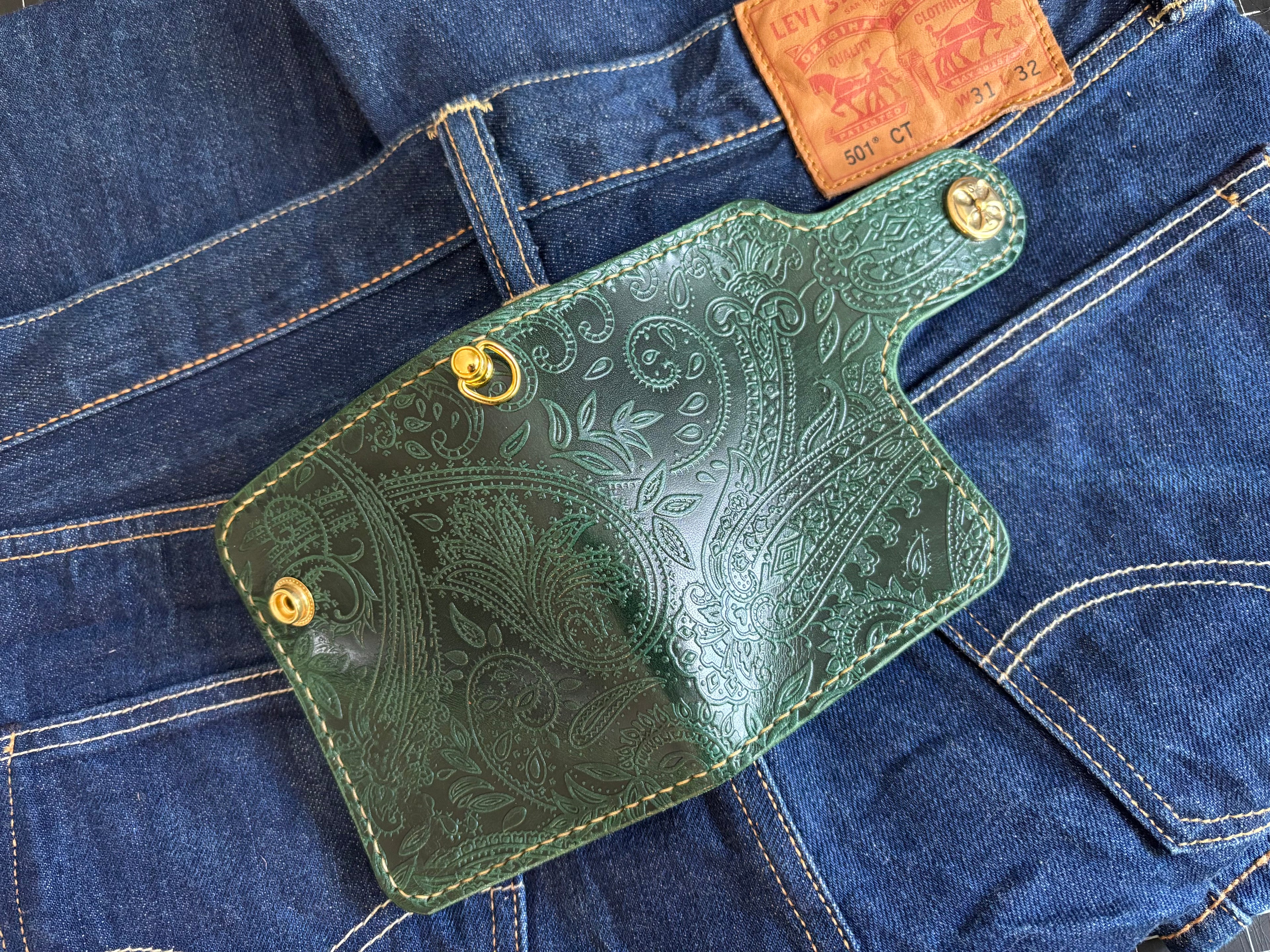 Handmade Biker Wallet, handcrafted Leather Wallet made using Italian quality leather