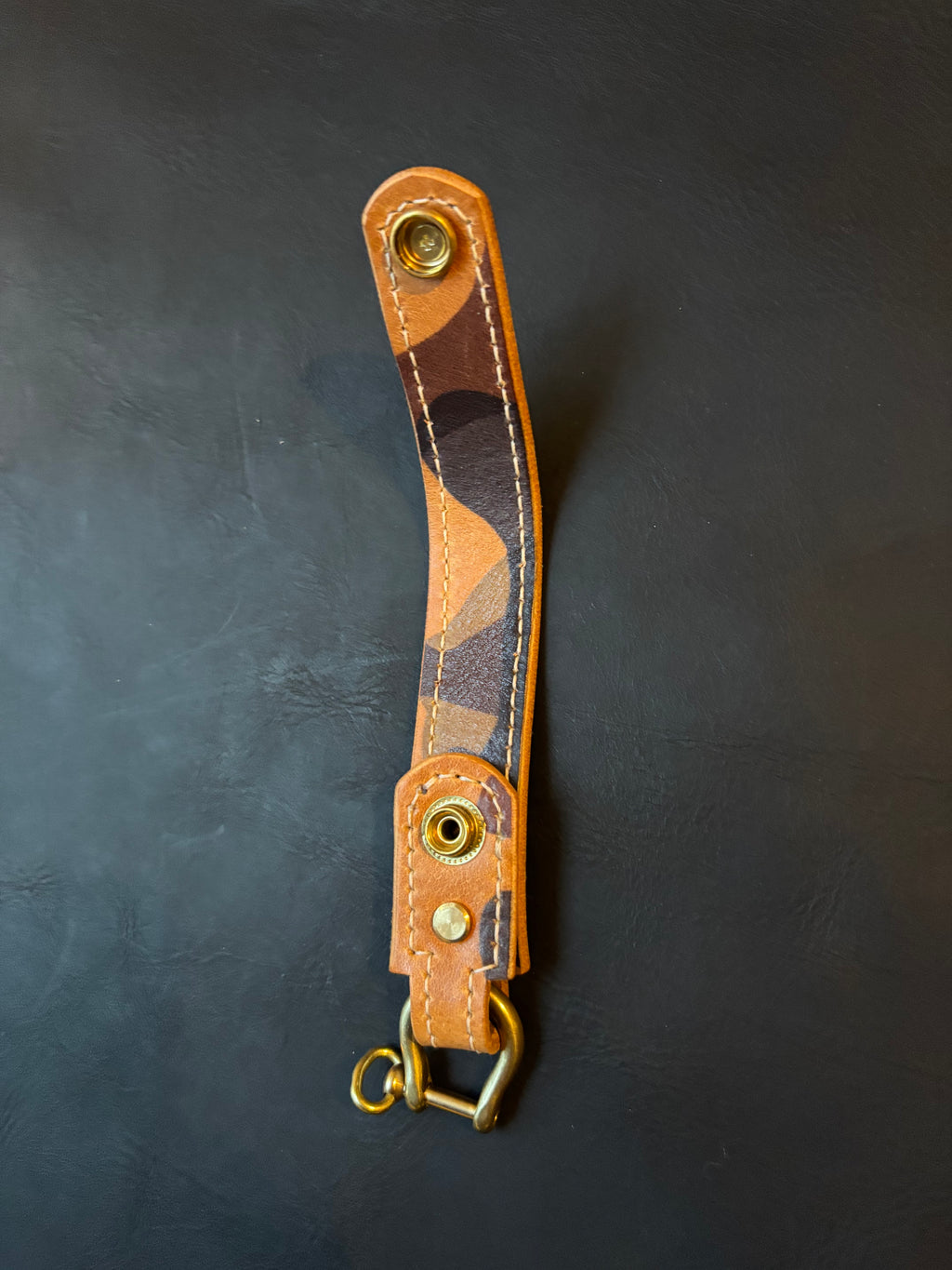 Handmade Leather Belt Loop Keychain – Double Layer Leather Key Holder with Brass Hardware – EDC Belt Loop – Multiple Colors