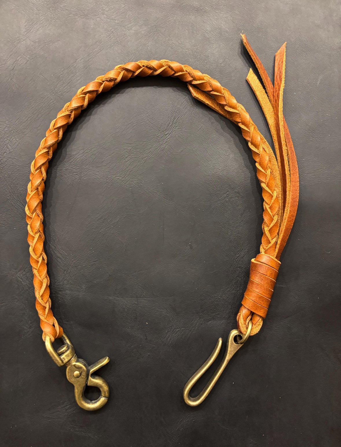 Handmade Braided lanyard for Biker wallet, Trucker wallet, leather chain wallet