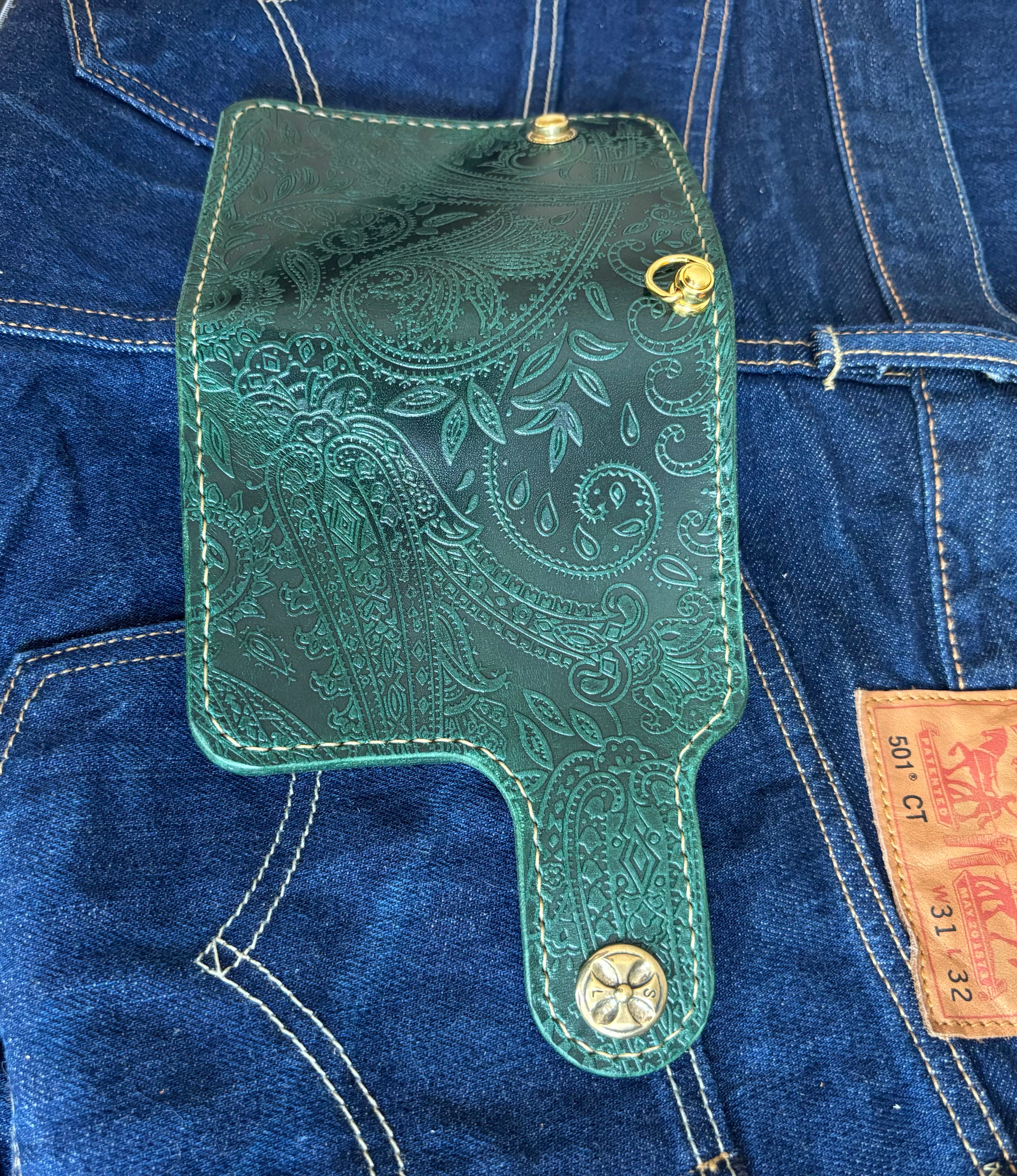 Handmade Biker Wallet, handcrafted Leather Wallet made using Italian quality leather