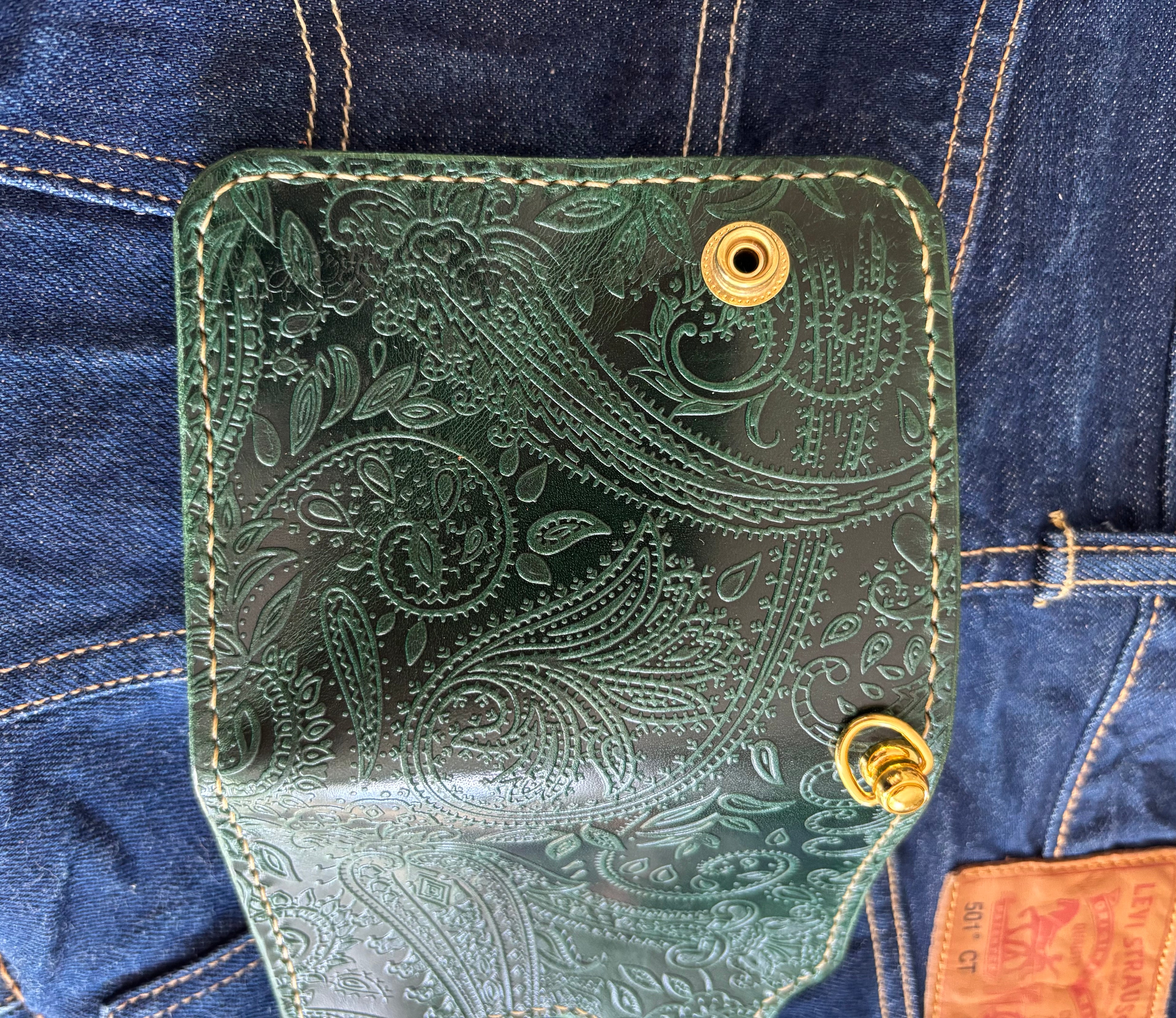 Handmade Biker Wallet, handcrafted Leather Wallet made using Italian quality leather