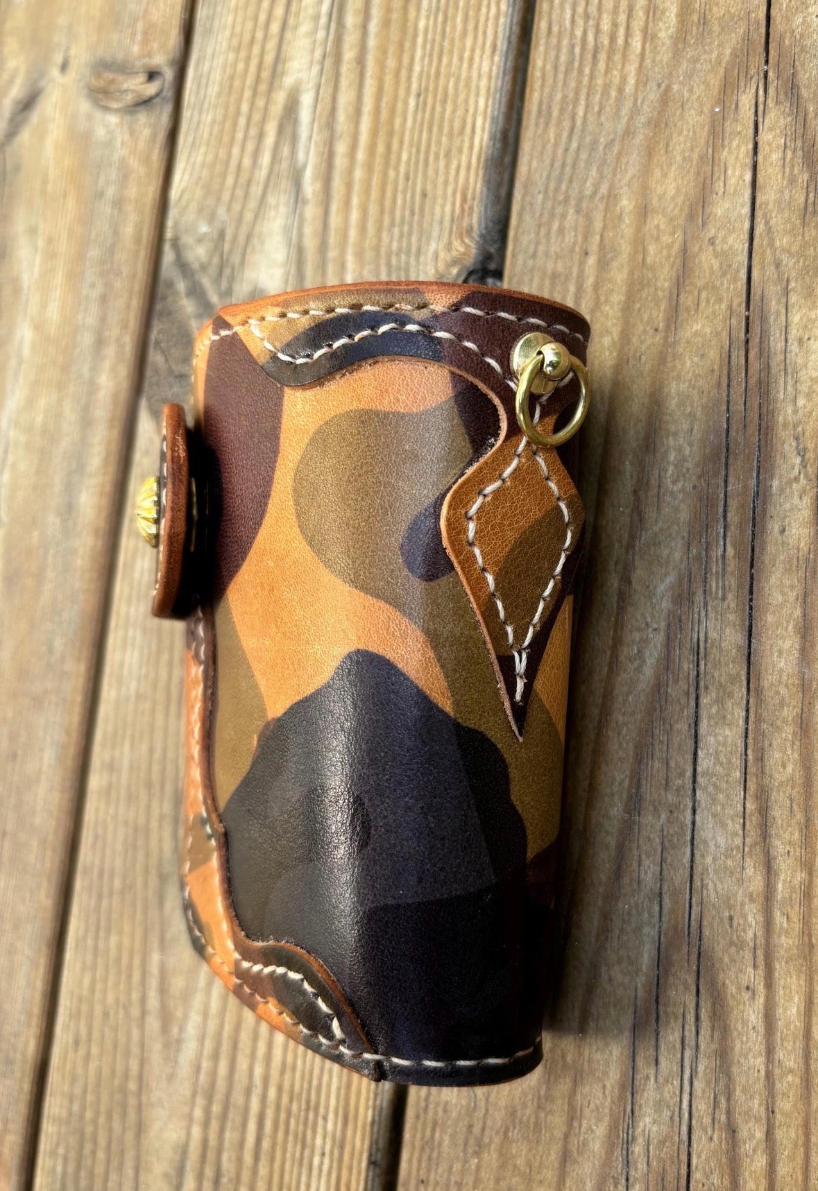 Handcrafted Leather Biker Wallet, Leather Chain wallet