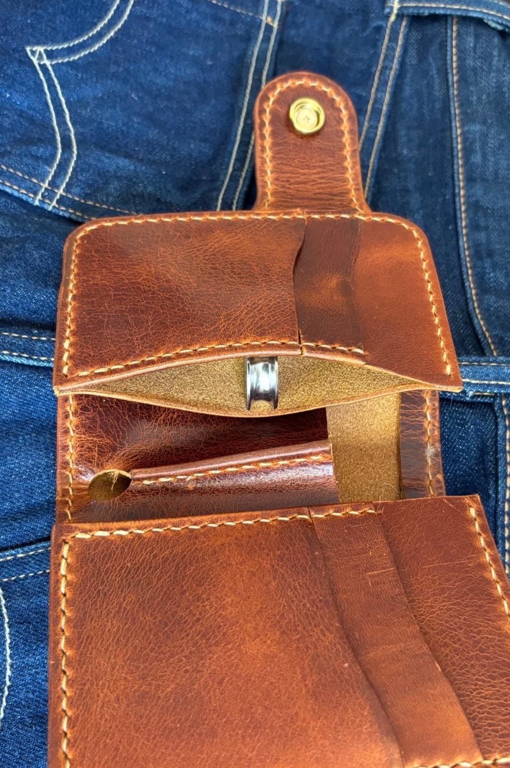 Handcrafted Biker Wallet with Lanyard