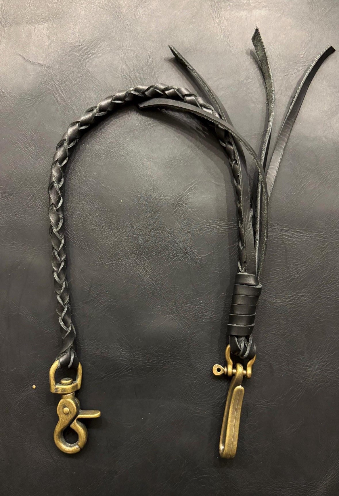 Handmade Braided lanyard for Biker wallet, Trucker wallet, leather chain wallet