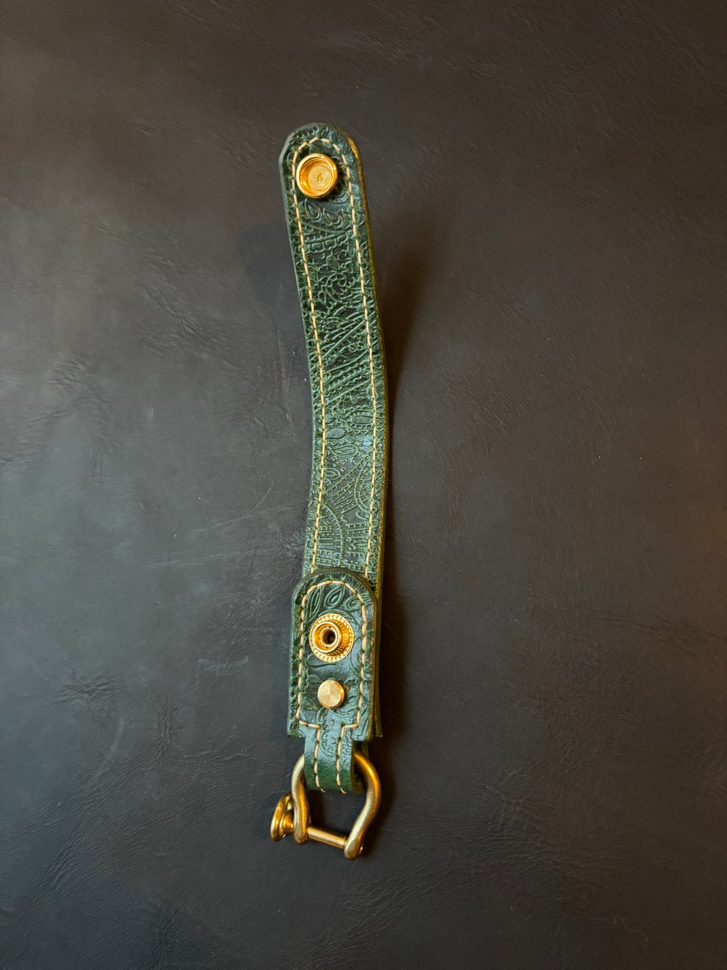 Handmade Leather Belt Loop Keychain – Double Layer Leather Key Holder with Brass Hardware – EDC Belt Loop – Multiple Colors