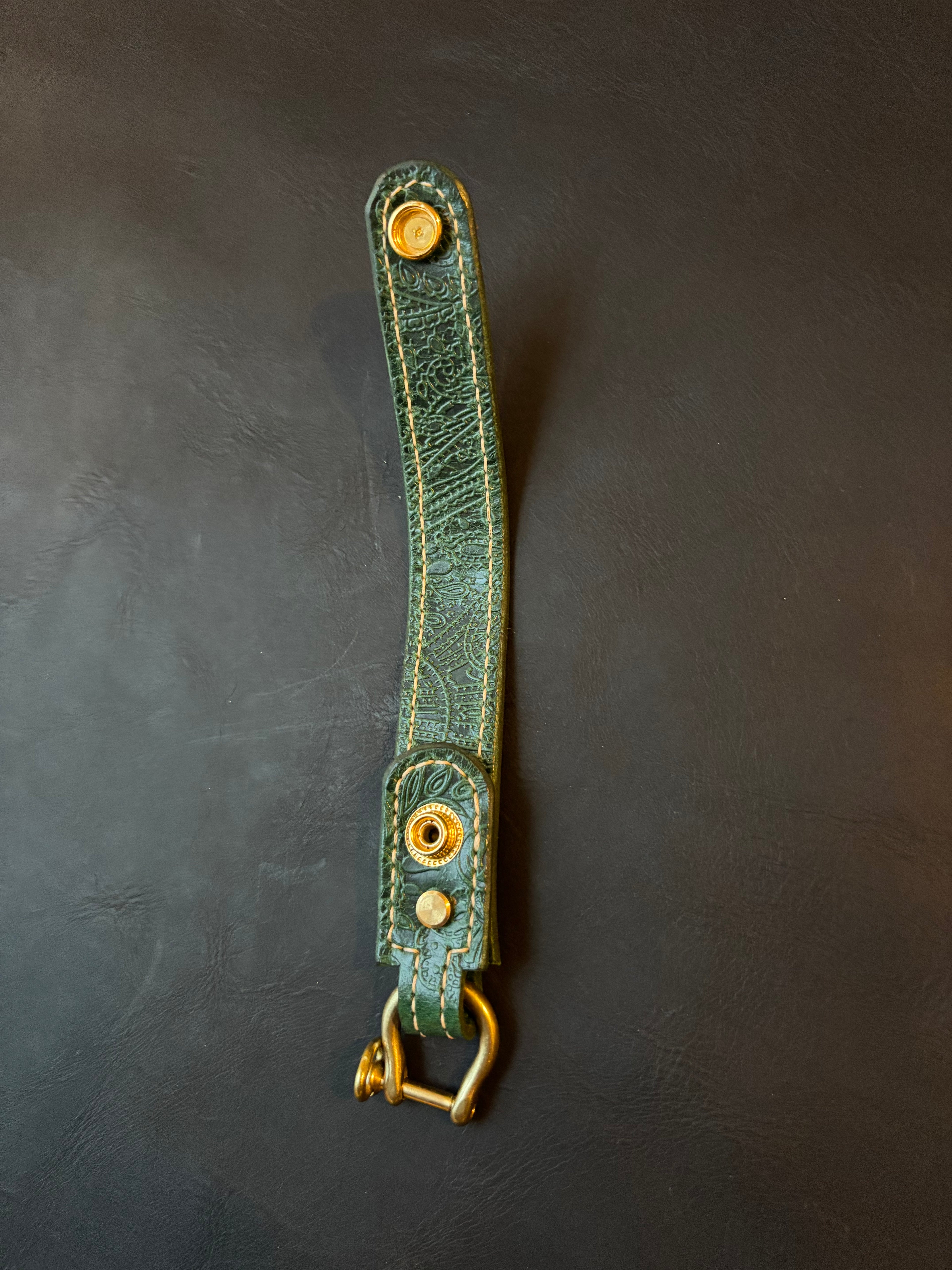 Handmade Leather Belt Loop Keychain – Double Layer Leather Key Holder with Brass Hardware – EDC Belt Loop – Multiple Colors