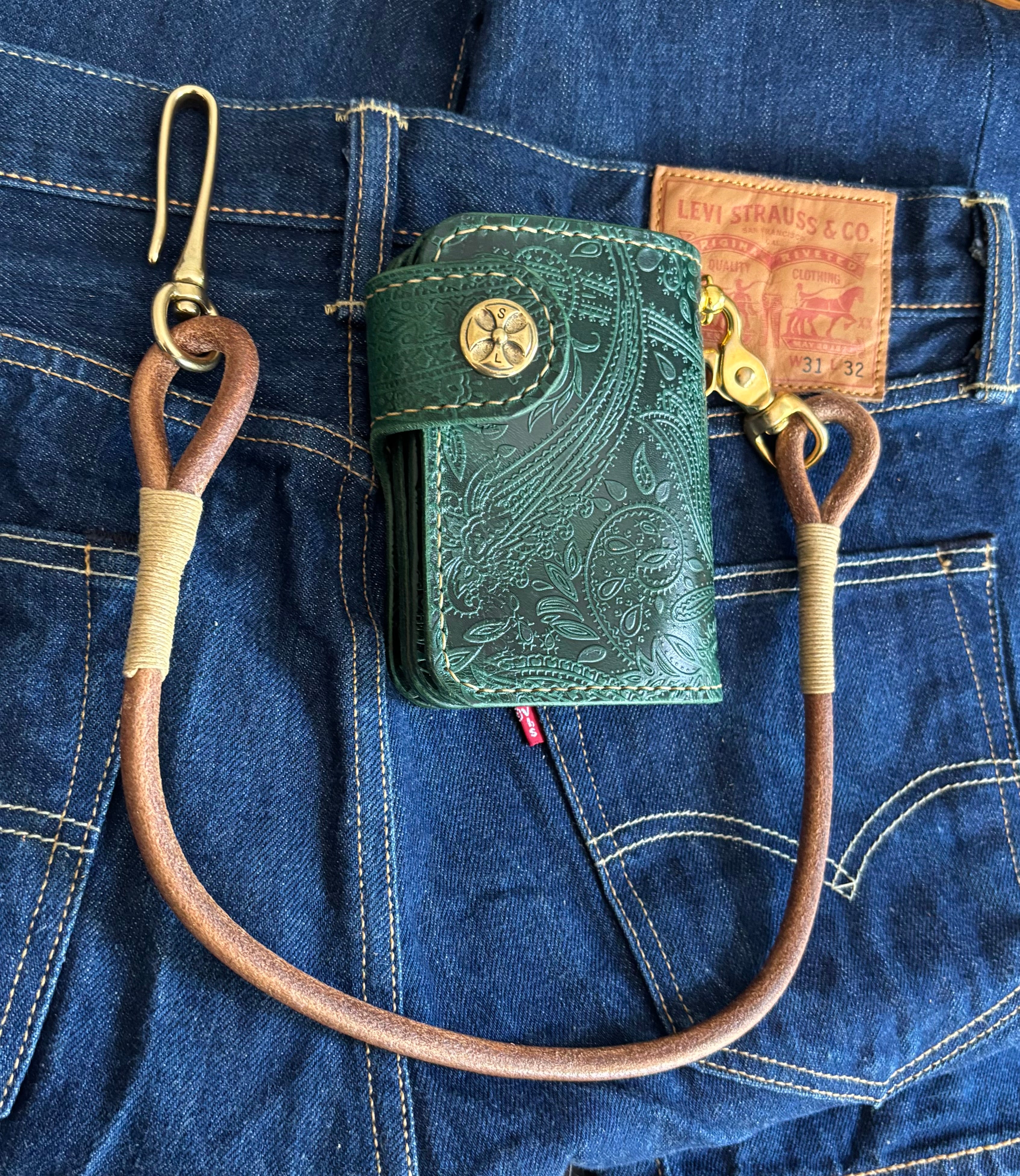 Handmade Biker Wallet, handcrafted Leather Wallet made using Italian quality leather