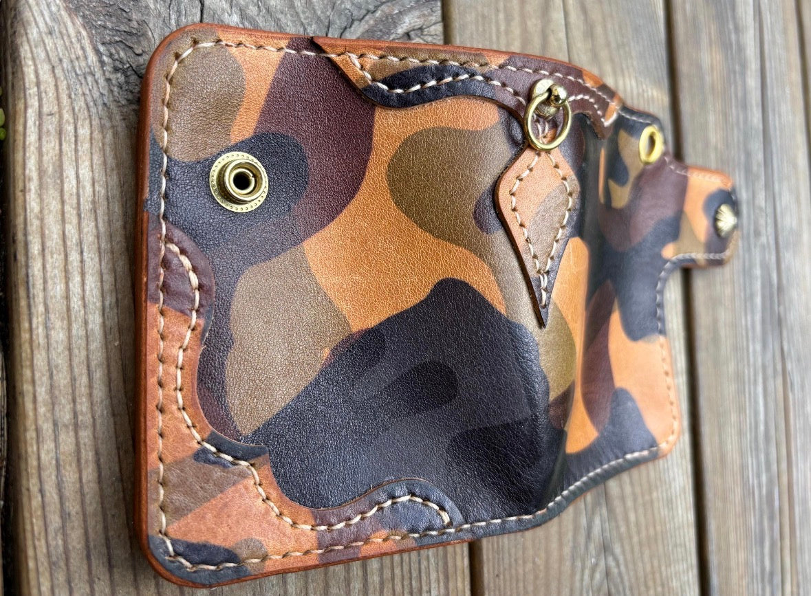 Handcrafted Leather Biker Wallet, Leather Chain wallet