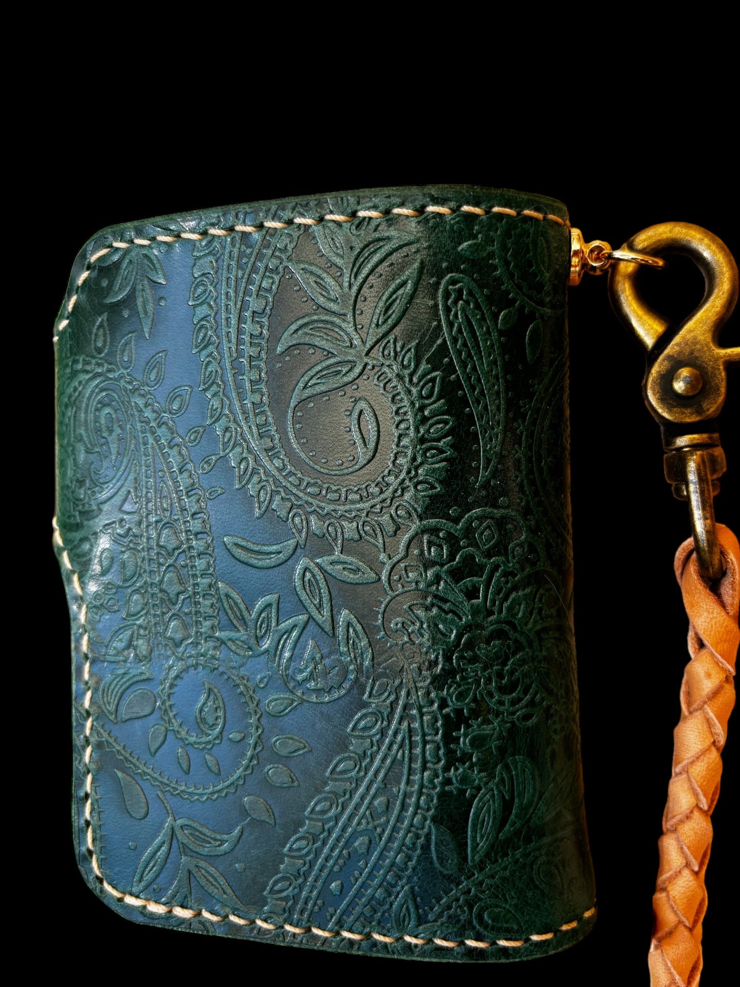 Handmadeq Biker Wallet, handcrafted Leather Wallet made using Italian quality leather