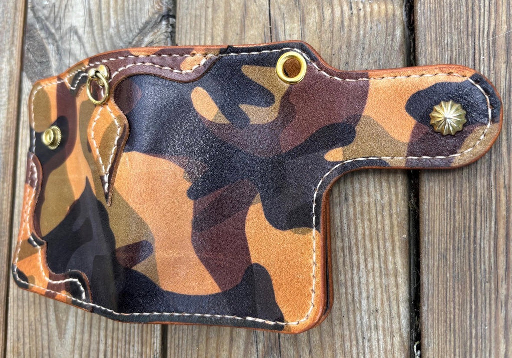 Handcrafted Leather Biker Wallet, Leather Chain wallet