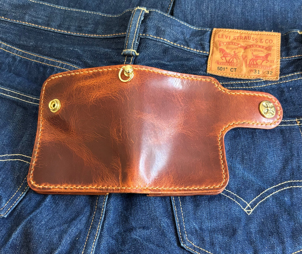 Handcrafted Biker Wallet with Lanyard