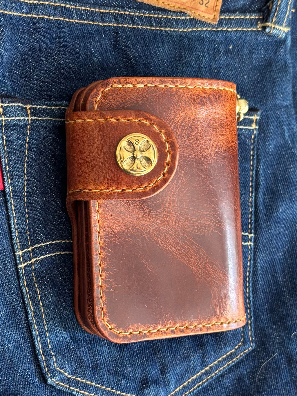 Handcrafted Biker Wallet with Lanyard