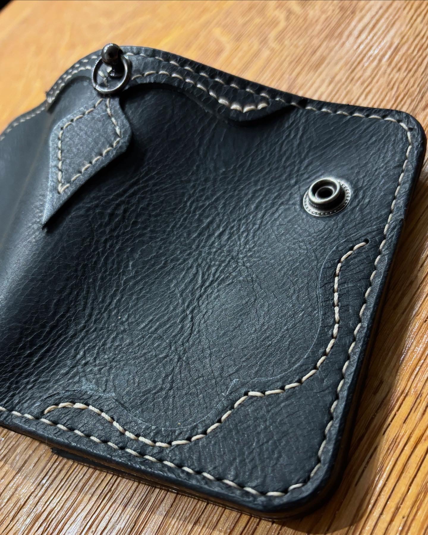 Handmade Biker Wallet, Leather Biker Wallet With Coin purse, Concho Wallet, Leather Chain Wallet handcrafted using Italian Waxy Leather