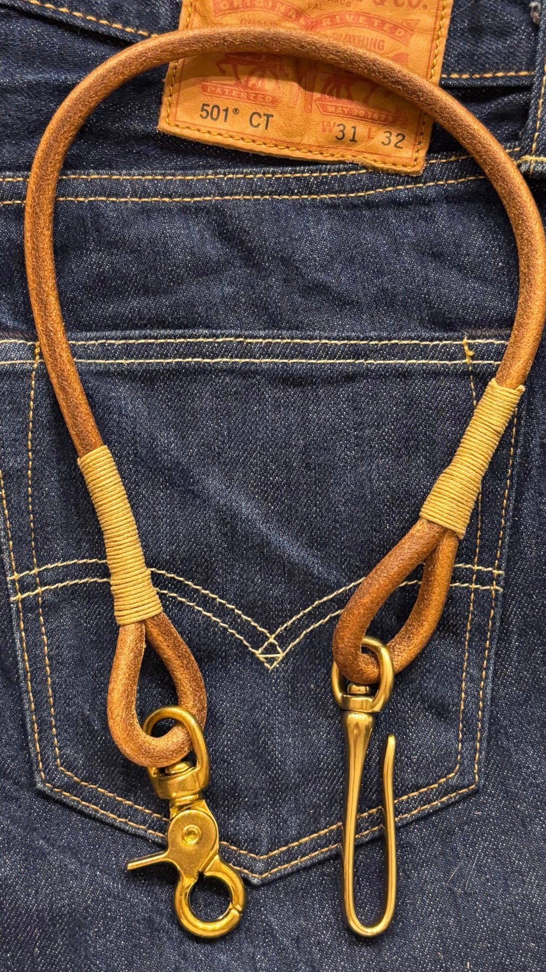 Handcrafted Biker Wallet with Lanyard