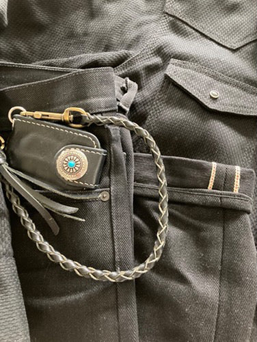 Handmade Biker Wallet, Leather Biker Wallet With Coin purse, Concho Wallet, Leather Chain Wallet handcrafted using Italian Waxy Leather