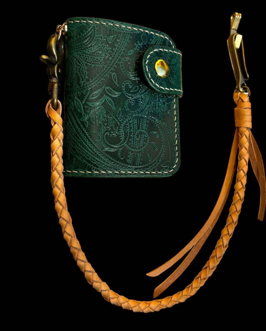 Handmadeq Biker Wallet, handcrafted Leather Wallet made using Italian quality leather