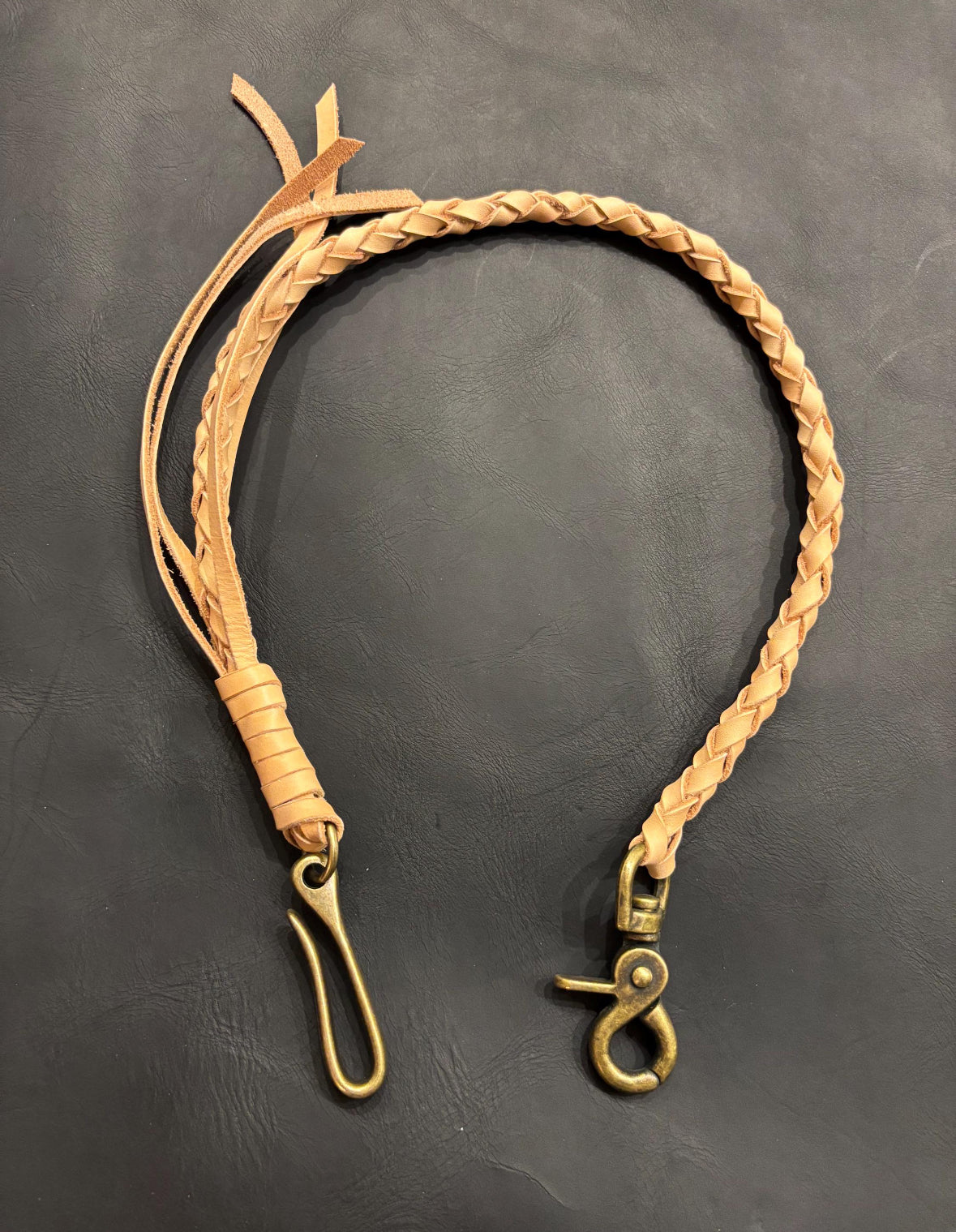 Handmade Braided lanyard for Biker wallet, Trucker wallet, leather chain wallet