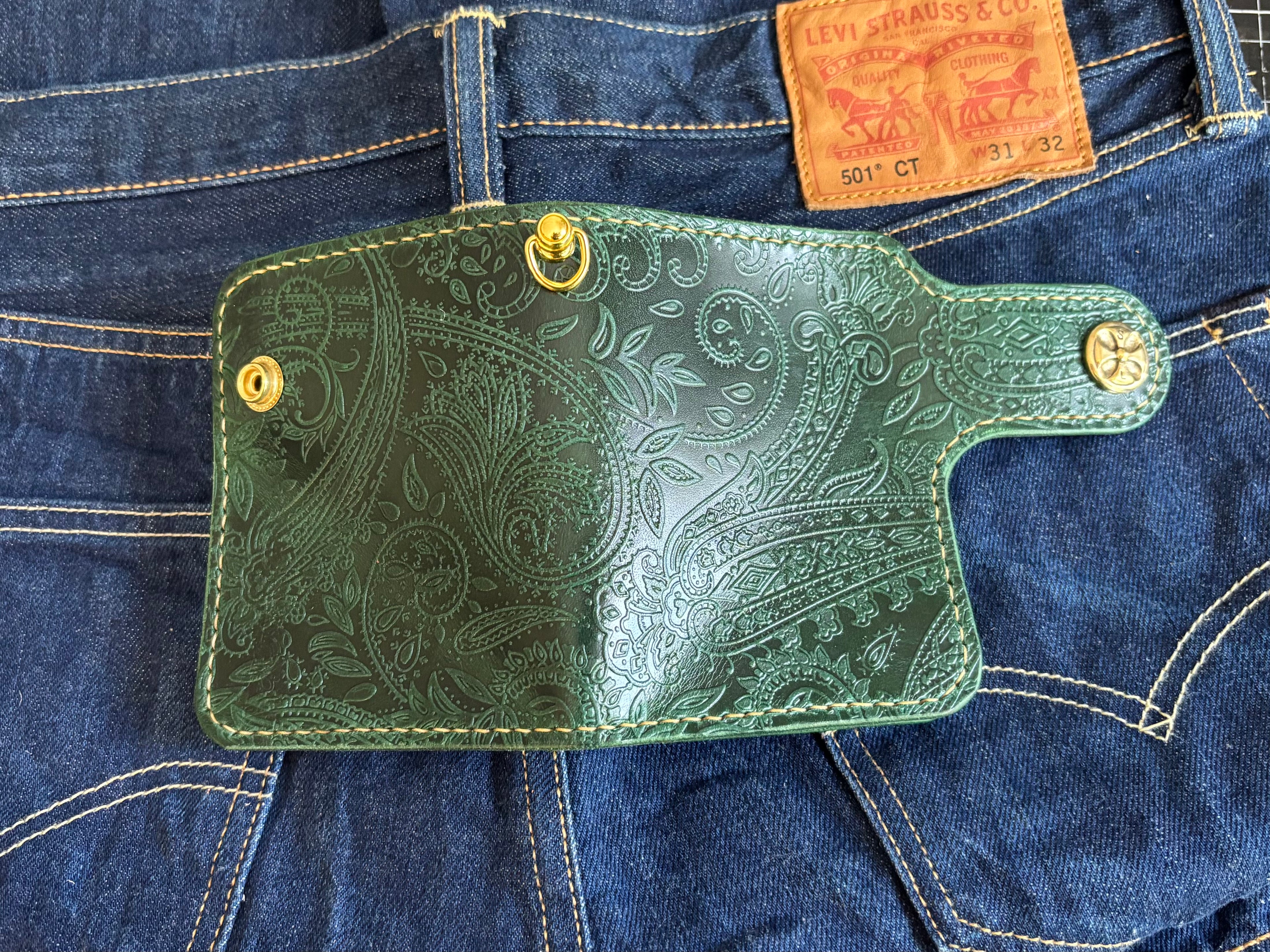 Handmade Biker Wallet, handcrafted Leather Wallet made using Italian quality leather