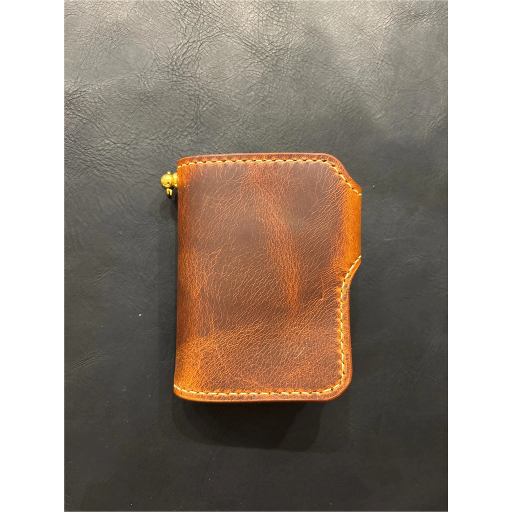 Biker wallet handcrafted using premium quality Waxy Vegetable Tanned Leather