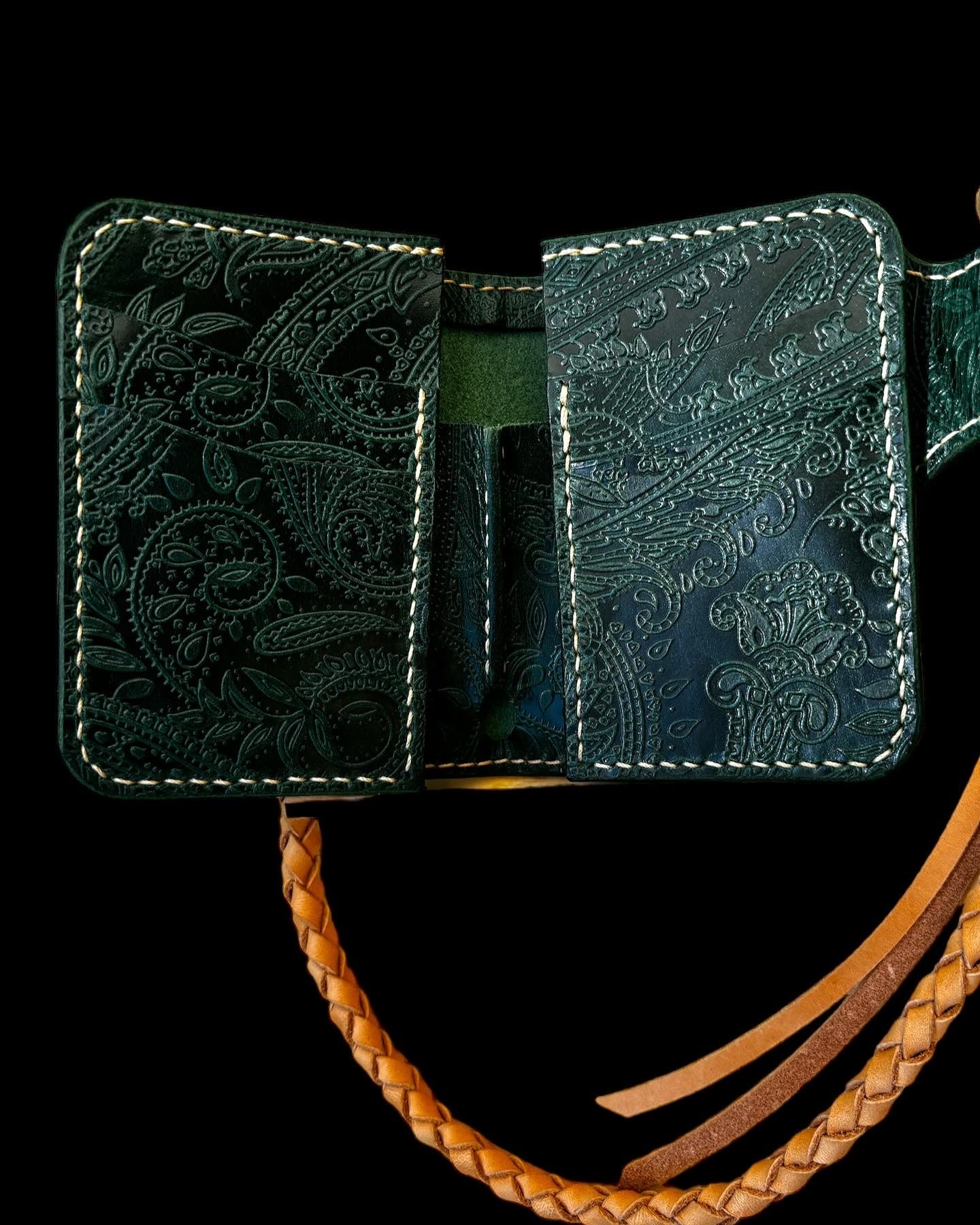 Handmadeq Biker Wallet, handcrafted Leather Wallet made using Italian quality leather