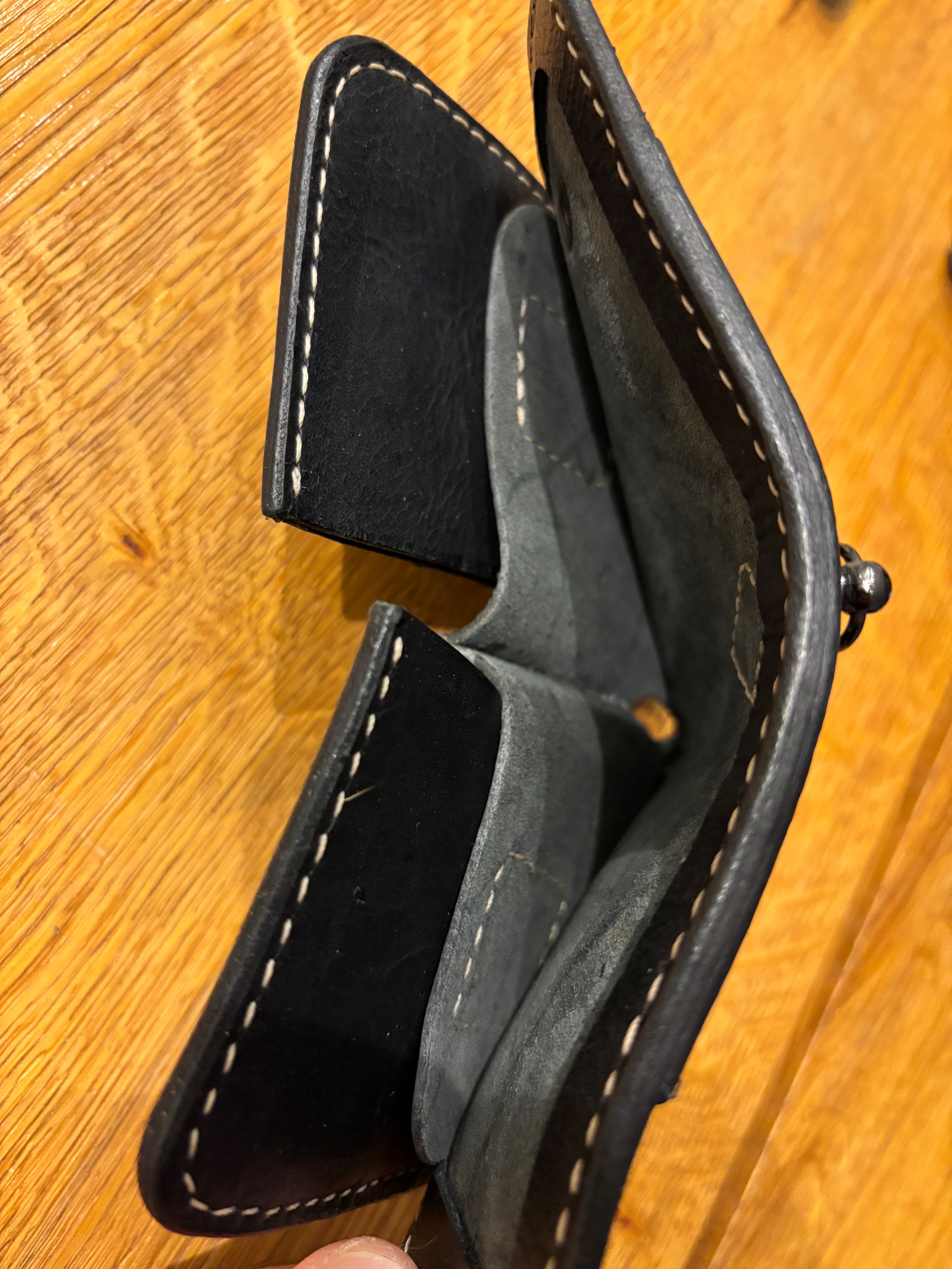 Handmade Biker Wallet, Leather Biker Wallet With Coin purse, Concho Wallet, Leather Chain Wallet handcrafted using Italian Waxy Leather