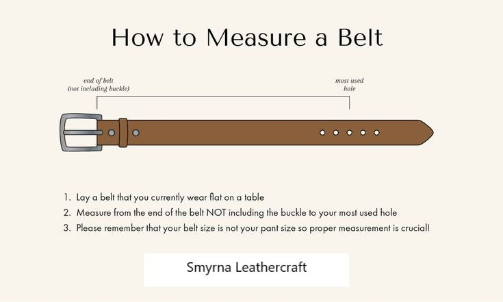 Natural Veg-tanned leather belt with solid brass buckle