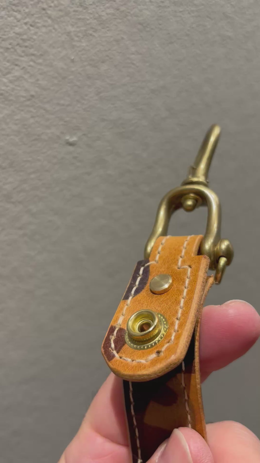 Handcrafted Leather Key Belt Loop using EL VAQUERO Italian Camo Leather