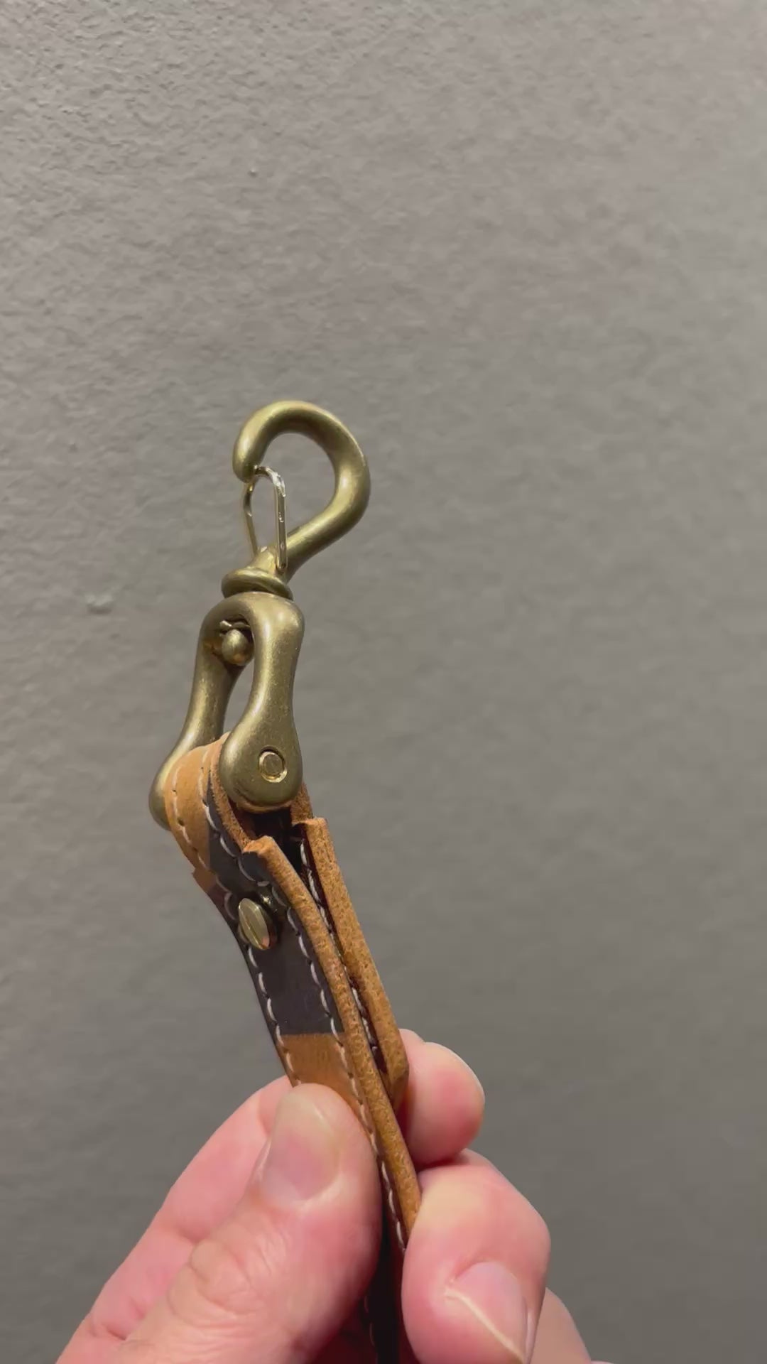 Handcrafted Leather Key Belt Loop using EL VAQUERO Italian Camo Leather